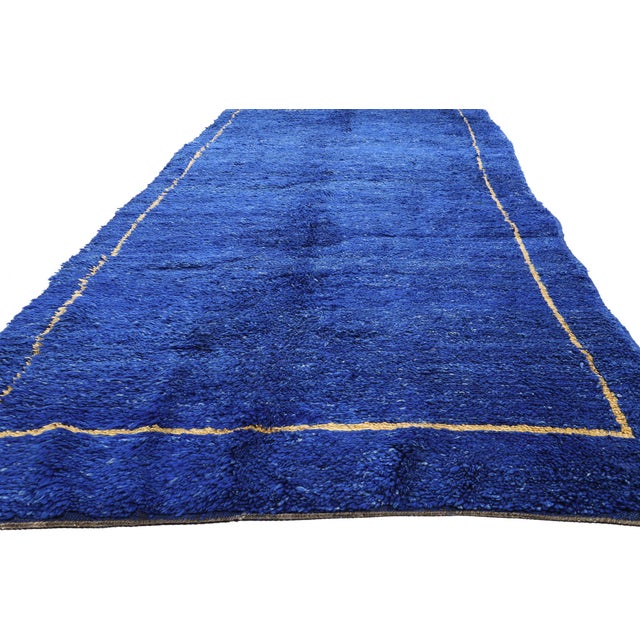 Berber Tribes of Morocco Vintage Beni M'Guild Moroccan Rug, 05'02 X 20'07 For Sale - Image 4 of 10