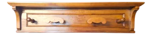 Antique Italian Wall Coat Hanger in Walnut, 1890s