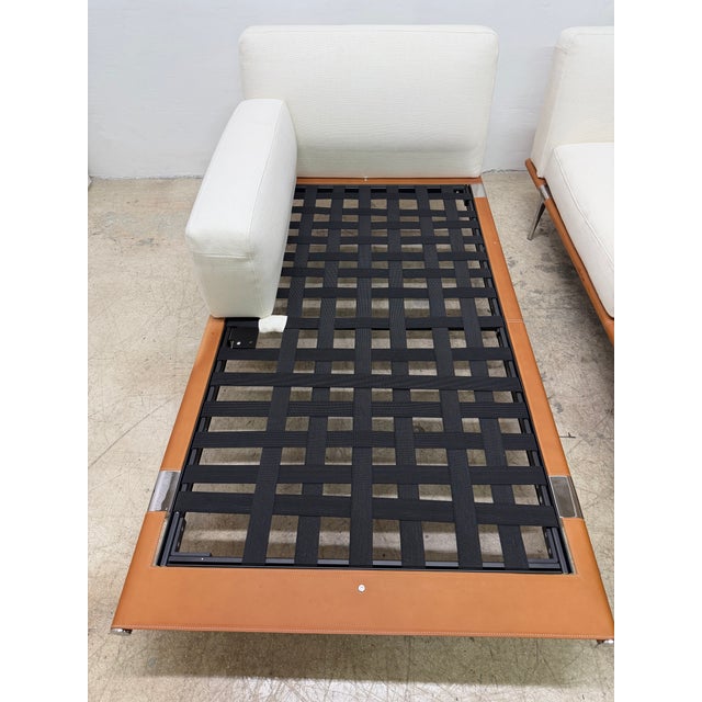 Let It Be Modular Fabric and Leather Daybeds for Poltrona Frau - A Pair For Sale - Image 18 of 18