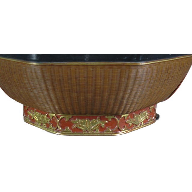 Wood Bamboo Basket For Sale - Image 7 of 10