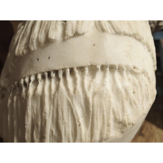 Important Antique Italian Carved Marble Bust of a Woman, by Giovanni Dupré, 1877 For Sale - Image 10 of 12