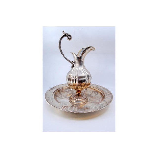 Lavender and Silver Gum with Engravings and Low Reliefs, Gum with Open Handle For Sale - Image 3 of 11