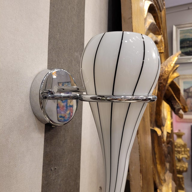 Blown Glass Wall Lamp from Paulmann, Germany For Sale - Image 10 of 18