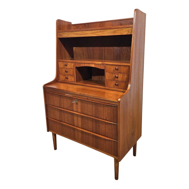 Vintage Danish Secretaire in Teak, 1960s For Sale