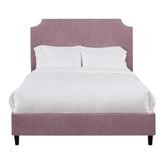 Reagan California King Bedframe, Plum Linen For Sale