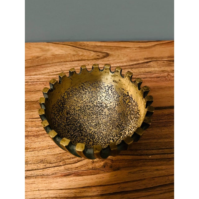 1960s 1960s Pal Bell Style Israeli Bronze Limited Edition Ashtray For Sale - Image 5 of 10