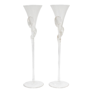 “Paradiso” Pair of Champagne Flutes by Arlon Bayliss for Rosenthal