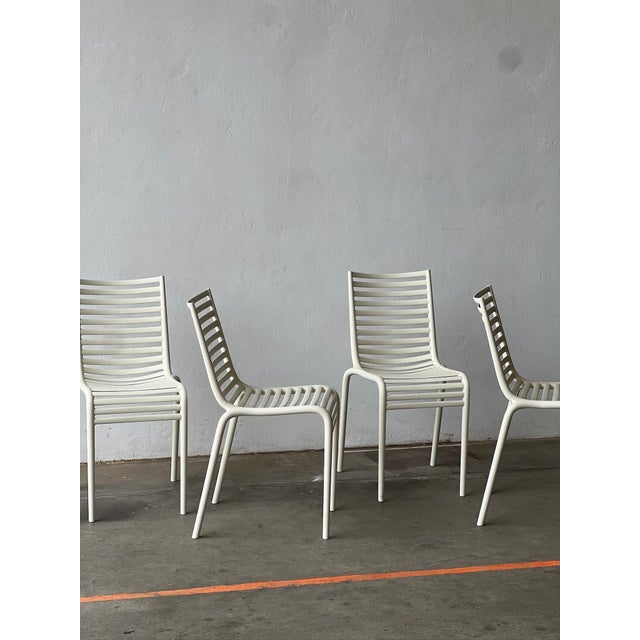 Model Pip-E Stackable Chairs by Philippe Starck for Driade, 2010, Set of 4, in Flawless conditions. Designed from 2000...