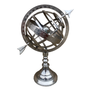 Late 20th Century Silver Zodiac Armillary Sundial