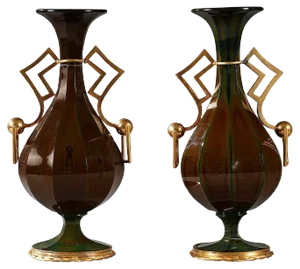 Charles X Lithyalin Vases, Set of 2