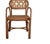 Contemporary Bridget Chair with Arms in Stained Rattan and Plywood by Popus Editions For Sale - Image 3 of 6