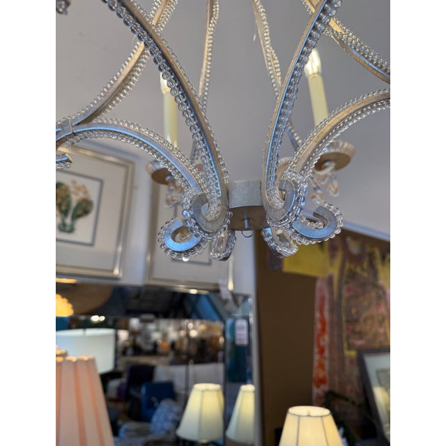 Burnished Silver Oslo Chandelier by Chapman & Myers for Visual Comfort For Sale - Image 12 of 12
