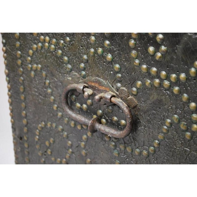 18th Century Studded Leather-Wrapped Dome Chest For Sale - Image 9 of 10