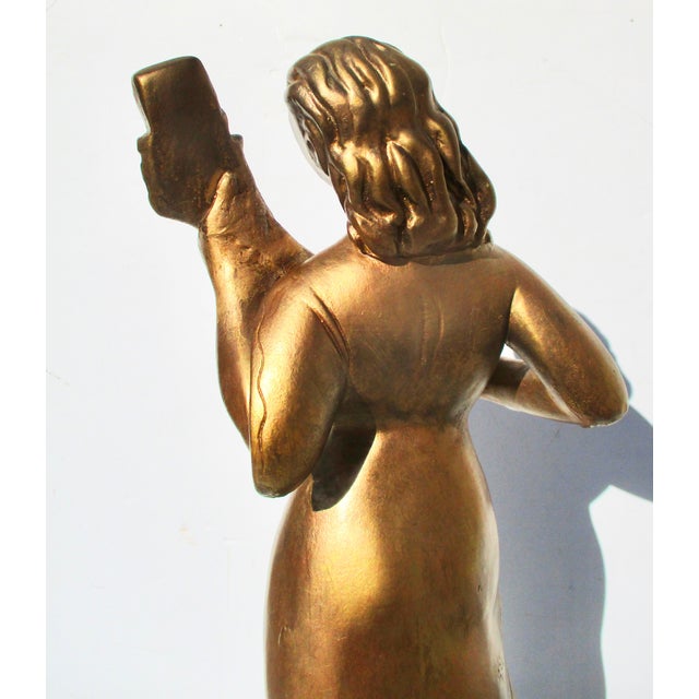 MCM Gilt-Copper Clad Harvest Figure For Sale In New York - Image 6 of 11