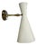 Brass and Metal Diabolo Theatre Wall Light in the style of Gio Ponti and Stilnovo, Italy, 1950s For Sale