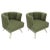 Green Adesso Imports 1960s Style Italian Lounge Chairs - a Pair For Sale - Image 8 of 8