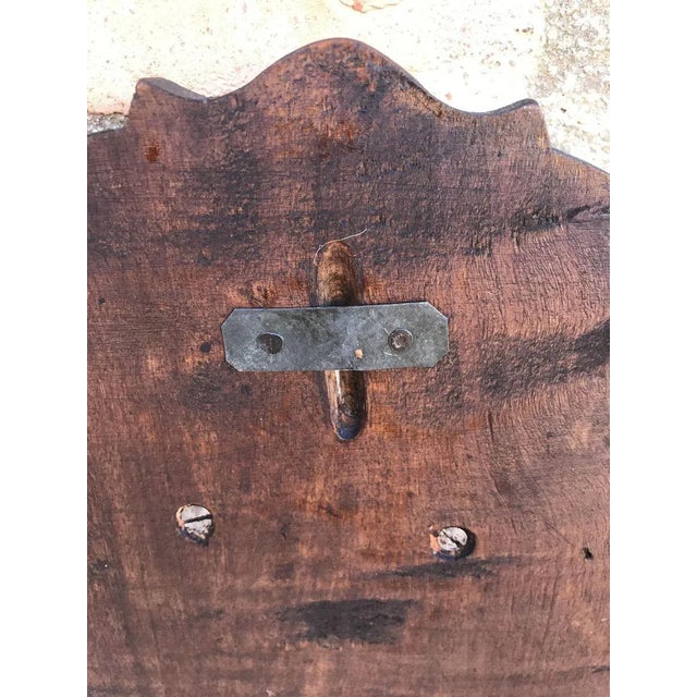 Small Wall Mounted Walnut Carved Shelf, 1940s For Sale - Image 9 of 10
