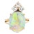 Natural Opal Diamond Ring Vintage 14k Yellow Gold Oval Crown Jewellery size 6 For Sale