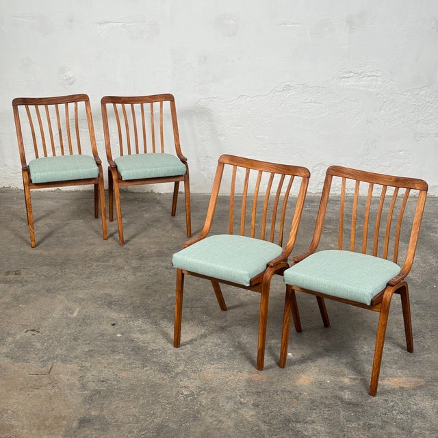 Dining Chairs by Ludvik Volak for Ton Bystřice, 1960s, Set of 4 For Sale - Image 11 of 13