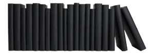 Decorative Books - Onyx Paper Wrapped Books - Black Books By The Foot