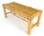 Mid-Century Modern Thick Profile Bamboo 15x36 Compact Bench Mid Century Modern c1970s MINT For Sale - Image 3 of 13