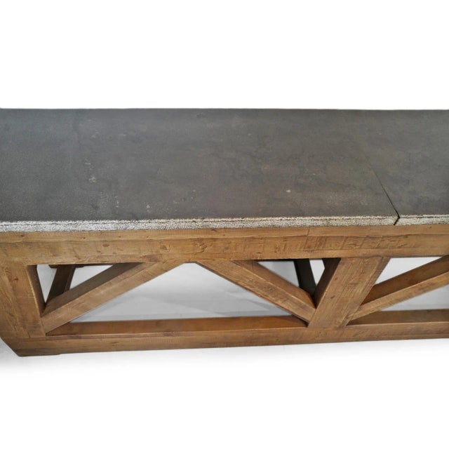 Farmhouse Greystone Farmhouse Console Table For Sale - Image 3 of 9
