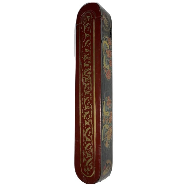 Mid-Century Modern 20th Century Qajar Lacquer Pen Box, Persia For Sale - Image 3 of 12