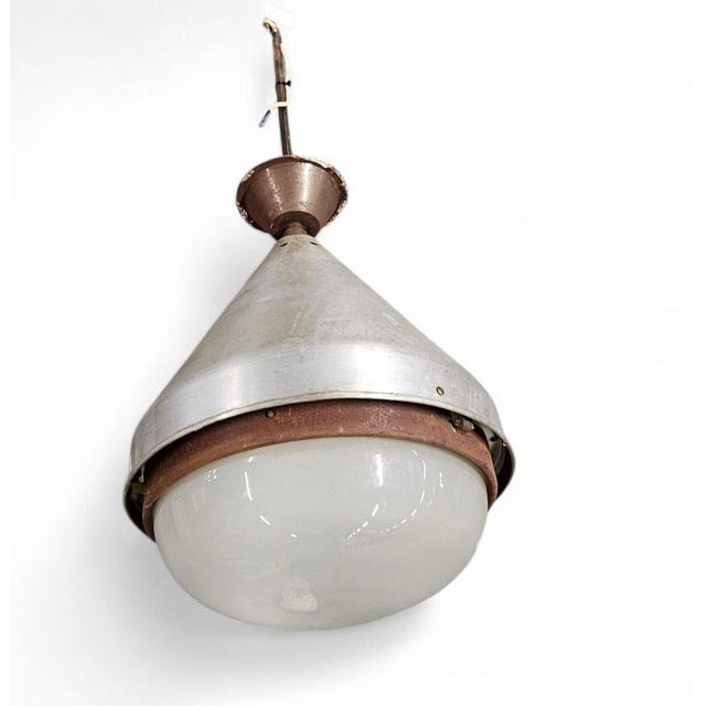 Large Industrial Aluminum Hanging Lamp, 1970s For Sale - Image 4 of 14