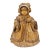 Antique Wax-Over Papier-Mâché Bonnet Doll Figure With Ceramic Face, 11” For Sale