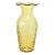 Amber Citrine Optic Glass Vase For Sale