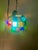 Green Peter Marsh Brutalist Hanging Colored Glass Chunk Fragment Globe Pendant Light For Sale - Image 8 of 12