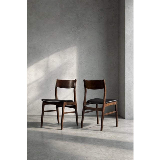 Mid-Century Modern Mid-Century Scandinavian Modern Dining Chairs in Beech and Rosewood, 1960s, Set of 4 For Sale - Image 3 of 18