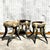 Vintage Boho Horn Stools - Set of 3 For Sale - Image 4 of 10