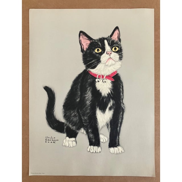 Up for sale is this lovely vintage cat print by Gladys Emerson Cook (1899-1976), published by Penn Prints. This print, one...