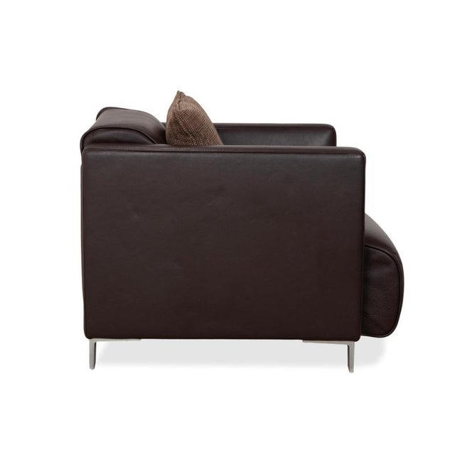 Model 6300 Armchair in Brown Leather from Rolf Benz For Sale - Image 12 of 15
