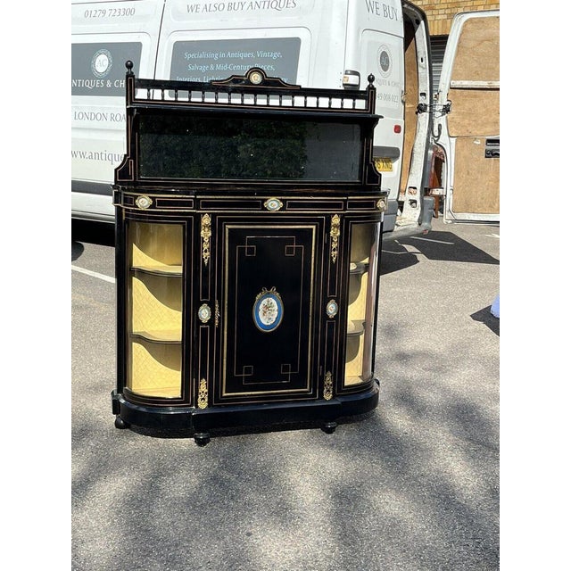 Victorian French Empire Credenza with Porcelain Plaques For Sale - Image 13 of 18