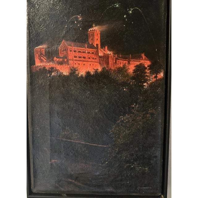 Karl Lindegreen, Evangelical Church, Oil Painting on Canvas For Sale - Image 13 of 13