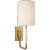 Barbara Barry for Visual Comfort Signature Clout Small Sconce in Soft Brass with Linen Shade For Sale