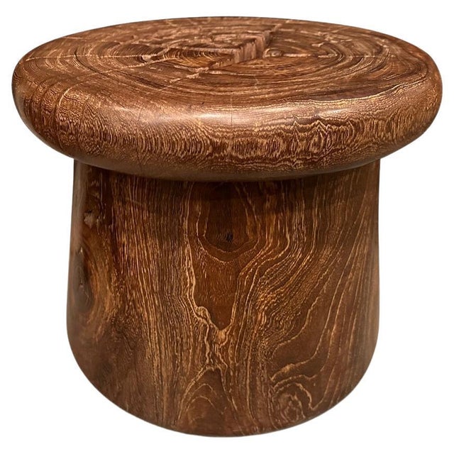Andrianna Shamaris Teak Wood Side Table or Stool For Sale - Image 15 of 18