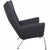 Textile Set of Wingchair with Ottoman in Grey Fabric by Hans Wegner, 2019 For Sale - Image 7 of 18