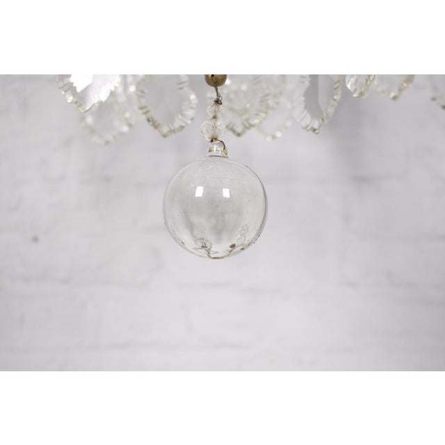 Metal Large Chandelier with Louis XV Style Pampilles For Sale - Image 7 of 18