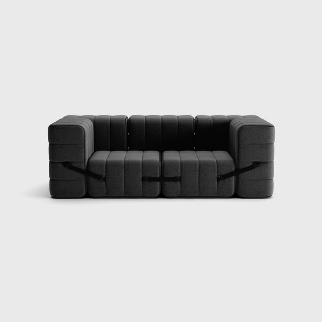 2-Seater Modular Sofa with Armrests in Dama Fabric by Ambivalenz, Set of 7 For Sale - Image 17 of 18