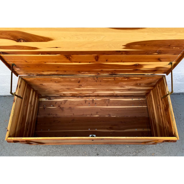 Vintage Murphy Style Cedar Wooden Chest For Sale - Image 11 of 14