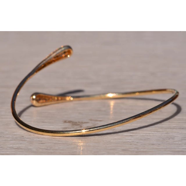 Contemporary The Korbel: Yellow Gold Flexible Diamond Bangle Bracelet For Sale - Image 3 of 7