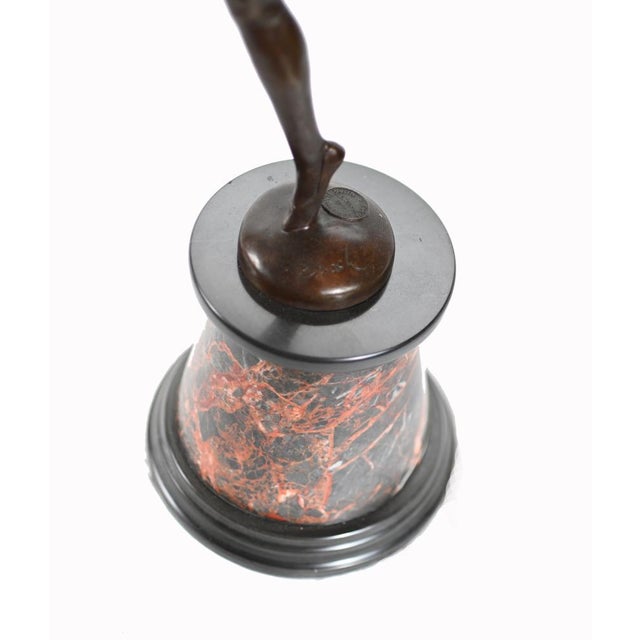 Art Deco Bronze Statue of Dancing Girl after Bruno Zach, 1890s For Sale - Image 3 of 12