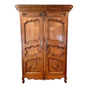 Mid 18th Century Antique French Louis XV Cherrywood Armoire
