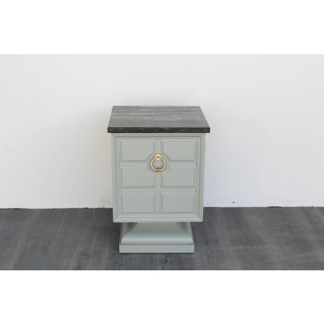 Mid 20th Century Mid 20th Century Vintage Art Deco Side Table With Black Marble Top For Sale - Image 5 of 8