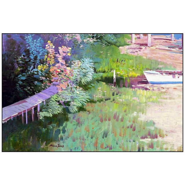 Modern Late 20th Century Sail Away Summer Day, Ming Feng For Sale - Image 3 of 4
