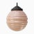 French Pink Reeded Clichy Glass Pendant Lamp For Sale - Image 9 of 9