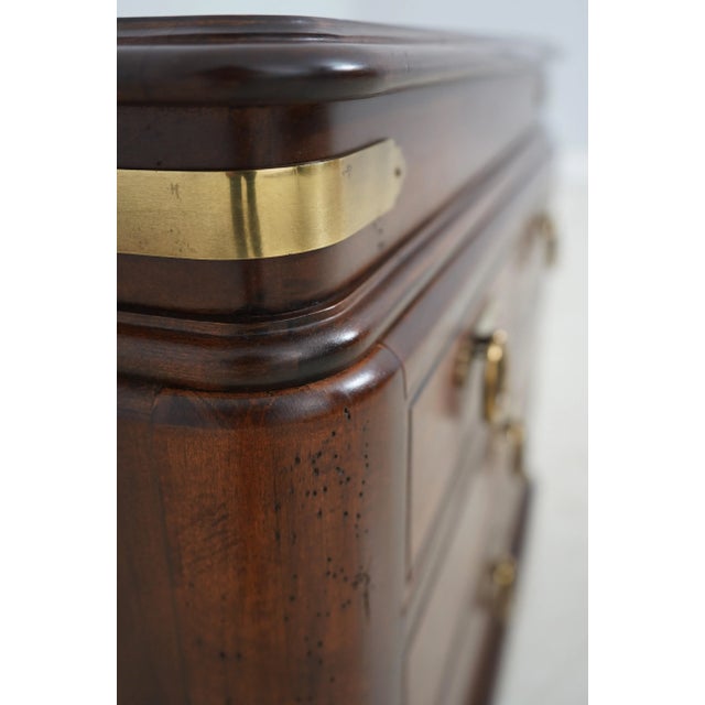 Brown Sherrill 3 Drawers Modern Design Nightstand Accent Chest For Sale - Image 8 of 12